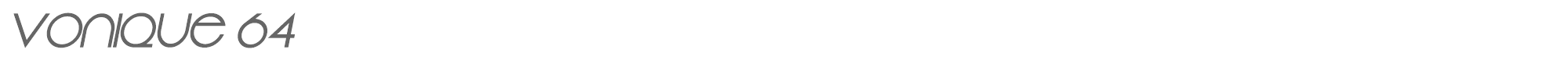 Sample characters Vonique 64 Font